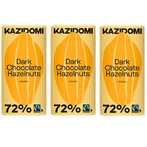 Pack x3 Chocolat Noir 72% & Noisettes Équitable BIO